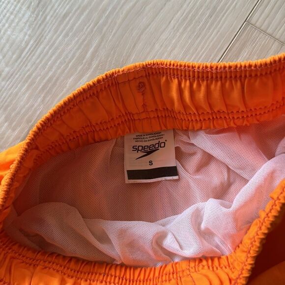 Speedo Blaze Orange Swim Trunks Shorts Size Small - Picture 4 of 5